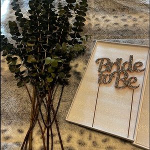 Bride to Be rose gold cake topper